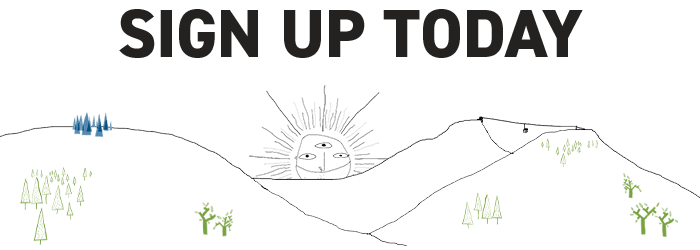 Jay Peak Resort Sign Up Form Mountain Cartoon Graphic
